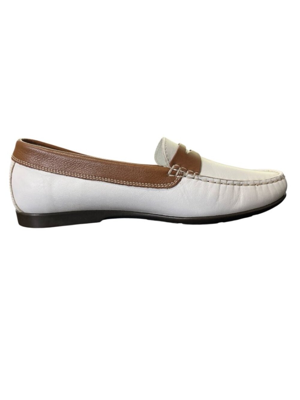 Mephisto Womens Size 9 Janet Penny Loafers Cool-Air White Tan Leather Slip-On - Picture 4 of 9